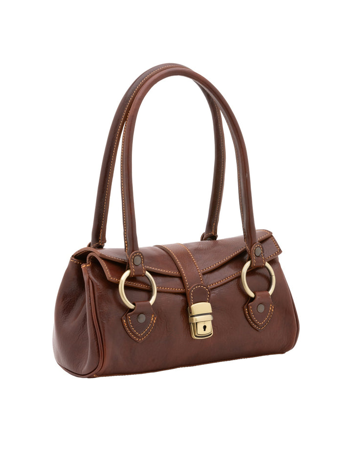 Borsa a bauletto da donna In Vera pelle Made in Italy 29x15x12 cm-1