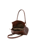 Borsa a bauletto da donna In Vera pelle Made in Italy 29x15x12 cm-4