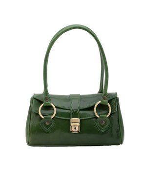 Borsa a bauletto da donna In Vera pelle Made in Italy 29x15x12 cm-0