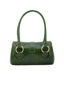 Borsa a bauletto da donna In Vera pelle Made in Italy 29x15x12 cm-3