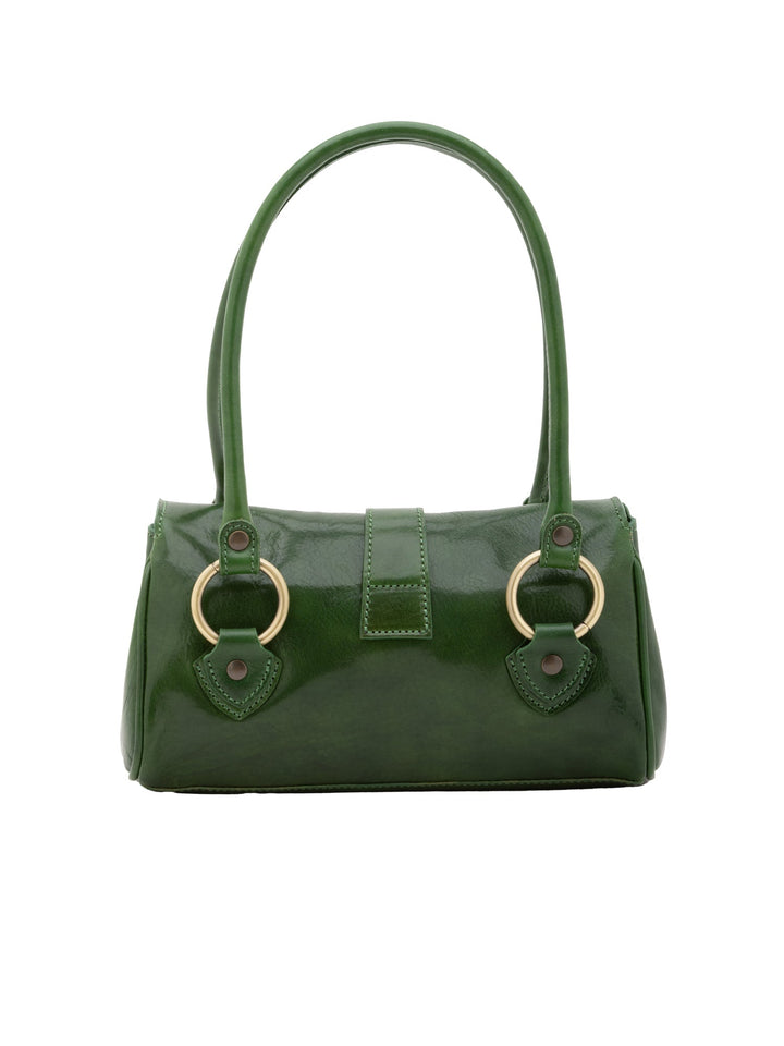 Borsa a bauletto da donna In Vera pelle Made in Italy 29x15x12 cm-3