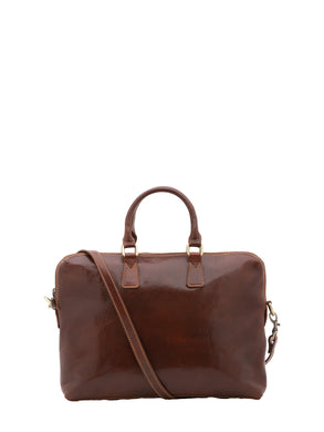 Borsa da lavoro da uomo In Vera pelle Made in Italy 37x27x6 cm-0
