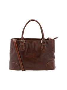Borsa a tracolla da donna In Vera pelle Made in Italy 28x43x16 cm-0