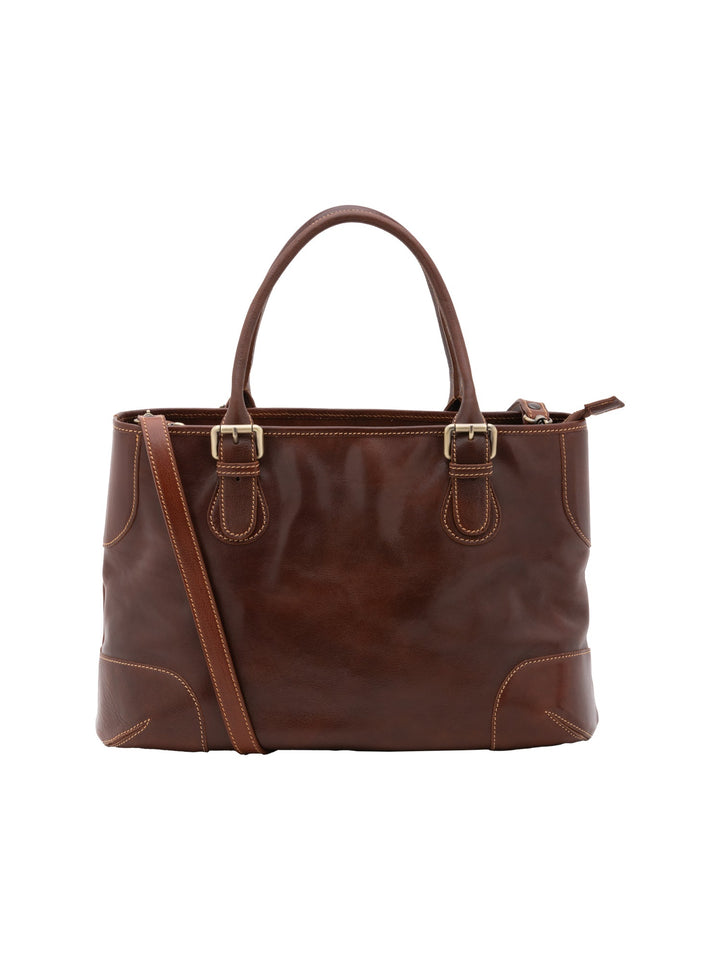 Borsa a tracolla da donna In Vera pelle Made in Italy 28x43x16 cm-0