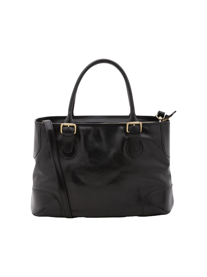 Borsa a tracolla da donna In Vera pelle Made in Italy 28x43x16 cm-0