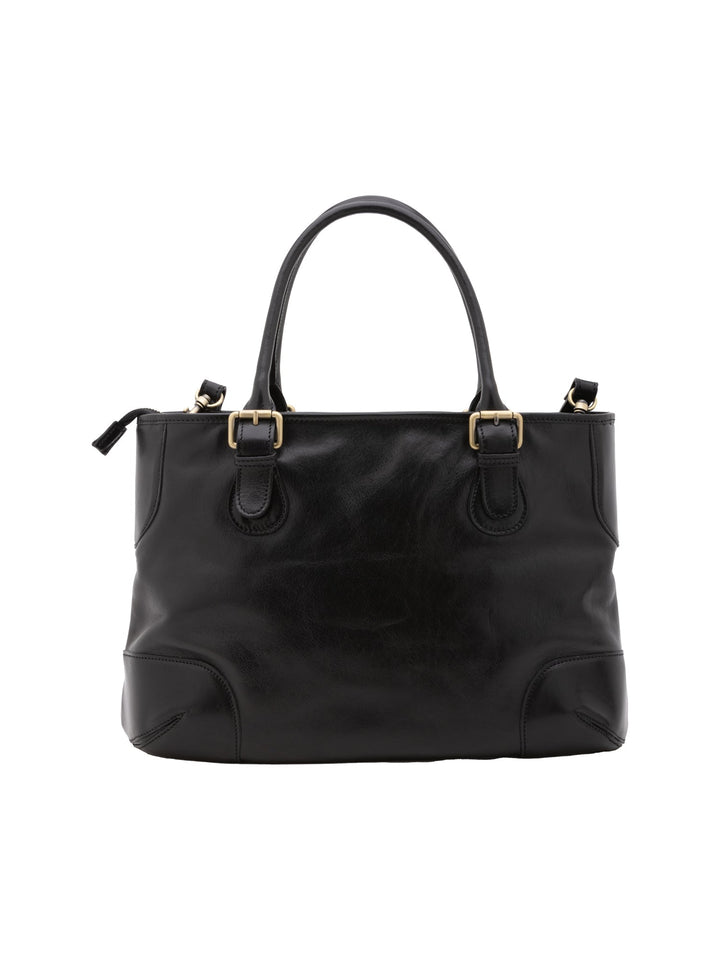 Borsa a tracolla da donna In Vera pelle Made in Italy 28x43x16 cm-3