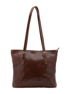 Borsa a spalla da donna In Vera pelle Made in Italy 31x41x10 cm-0