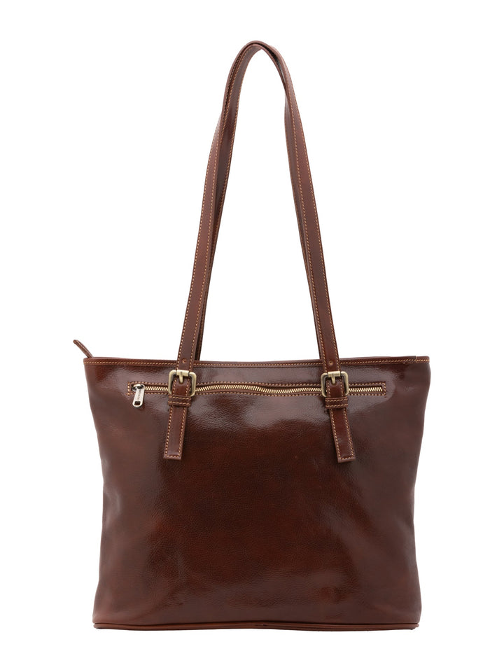 Borsa a spalla da donna In Vera pelle Made in Italy 31x41x10 cm-3