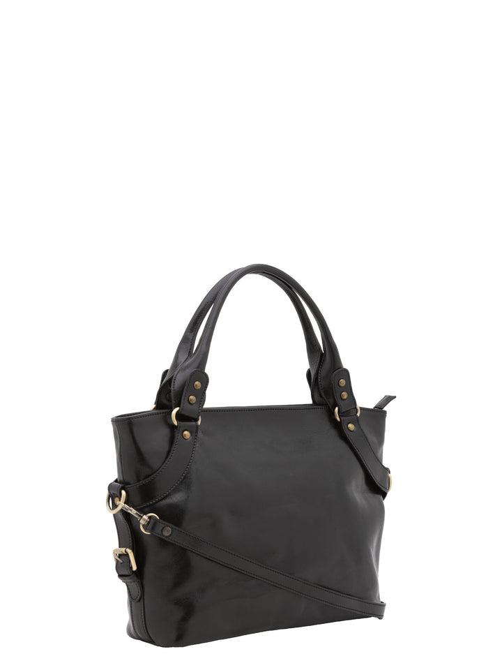 Borsa a mano da donna In Vera pelle Made in Italy 43x28x12 cm-1