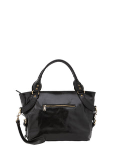 Borsa a mano da donna In Vera pelle Made in Italy 43x28x12 cm-3