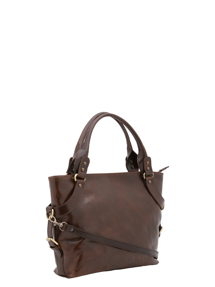 Borsa a mano da donna In Vera pelle Made in Italy 43x28x12 cm-1
