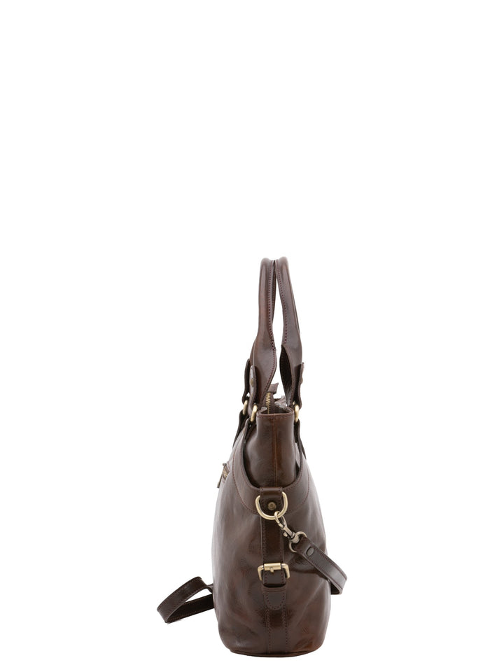 Borsa a mano da donna In Vera pelle Made in Italy 43x28x12 cm-2
