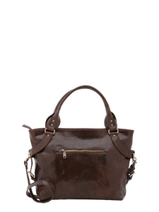 Borsa a mano da donna In Vera pelle Made in Italy 43x28x12 cm-3
