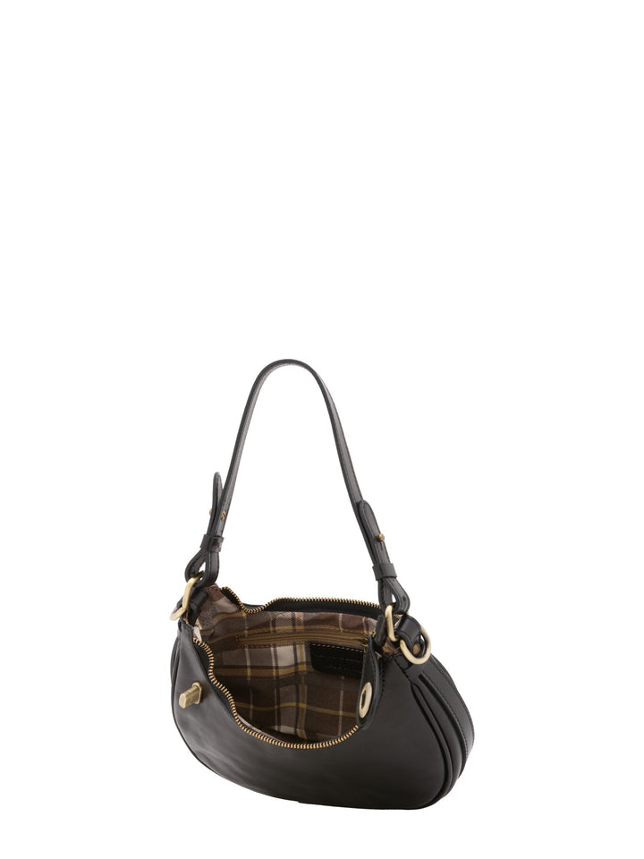 Borsa a spalla da donna In Vera pelle Made in Italy 25x18x8 cm-4