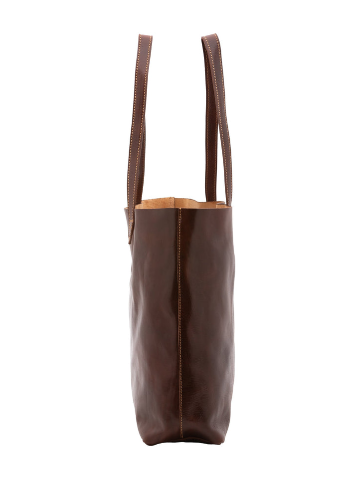 Borsa a spalla da donna In Vera pelle Made in Italy 35x45x11 cm-2
