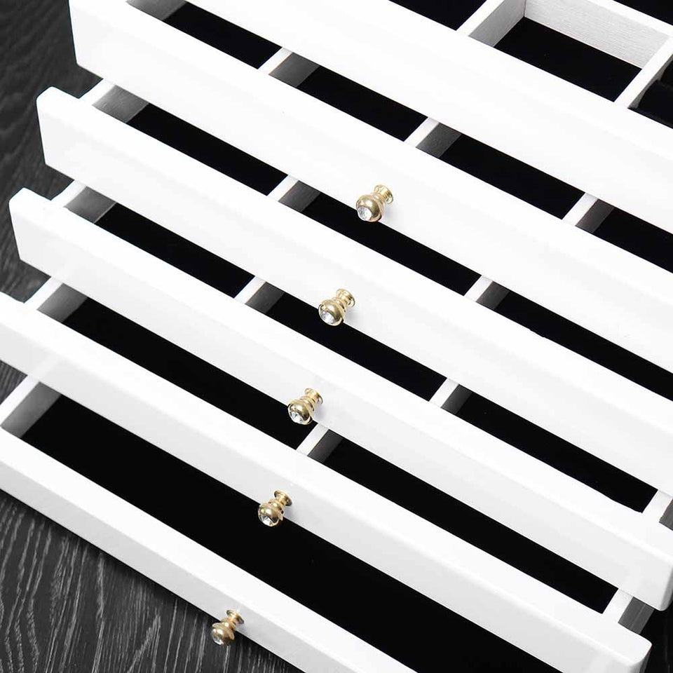 6 rekeszes ékszertartó, fehér-3