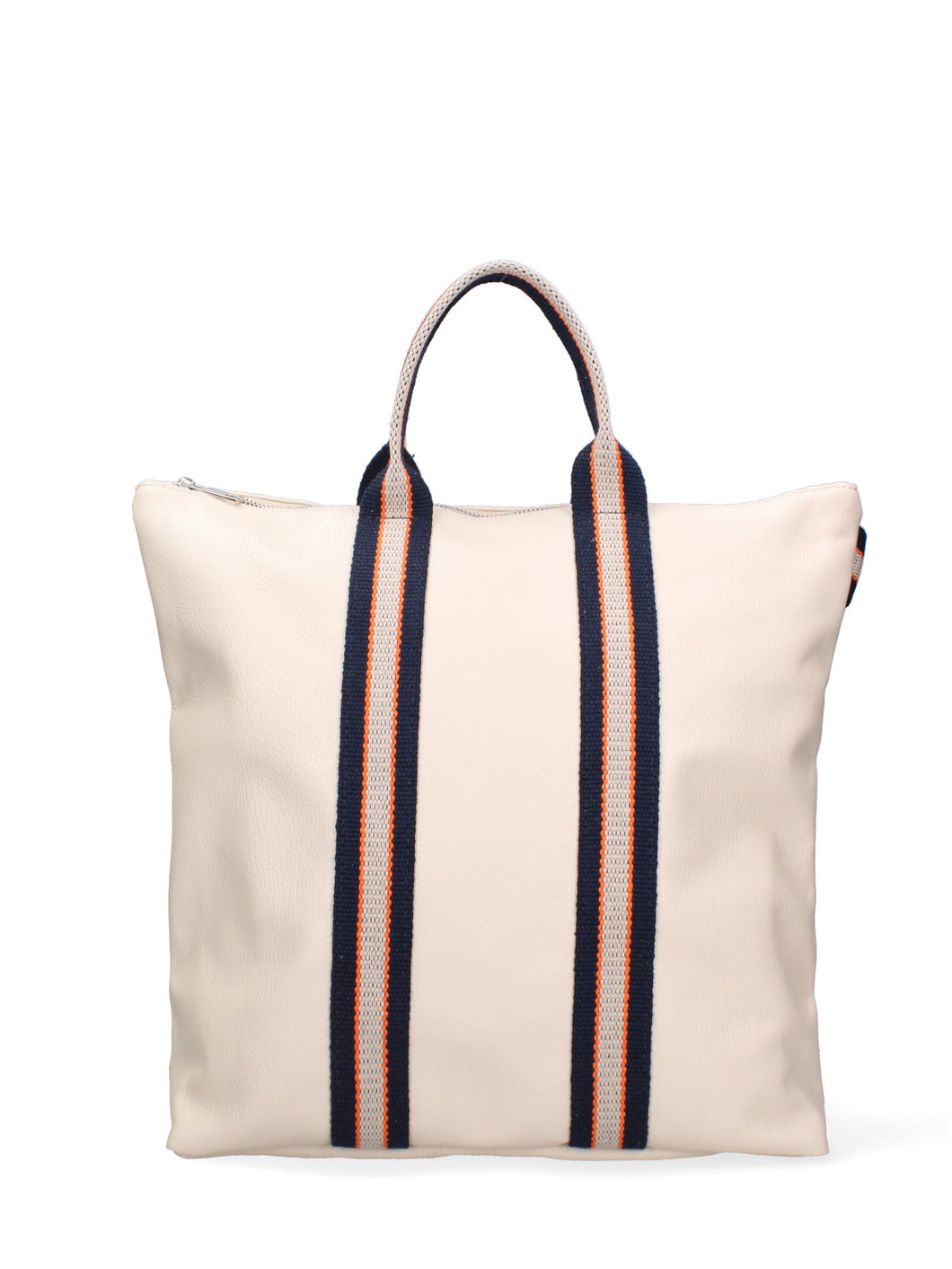 Borsa a mano convertibile in zaino da donna In Vera pelle Made in Italy 43x38x12 cm-0