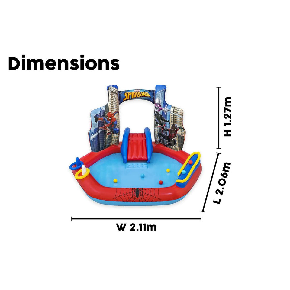 Children's pool Bestway Spiderman 211 x 206 x 127 cm Playground-4