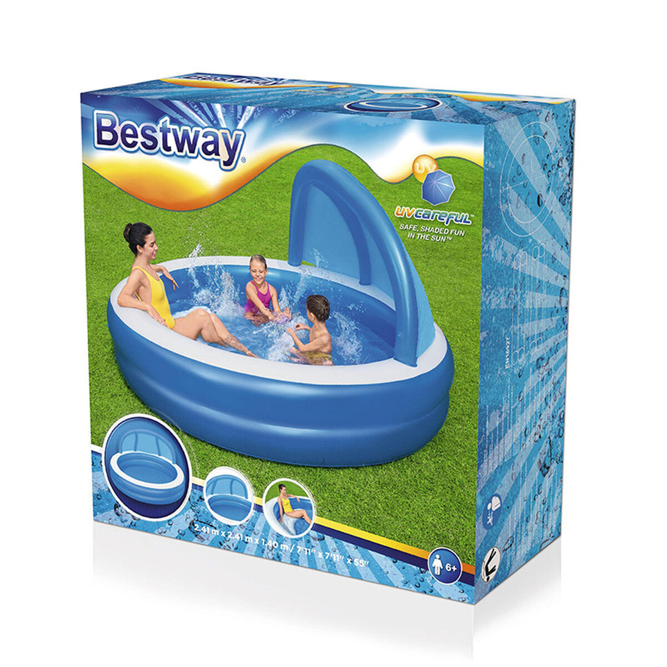 Inflatable Paddling Pool for Children Bestway Multicolour 241 x 241 x 140 cm-22