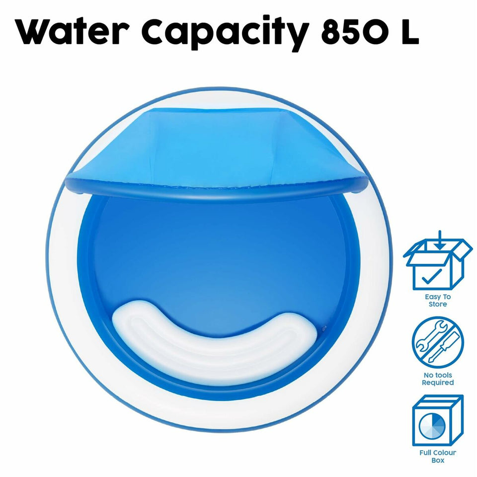 Inflatable Paddling Pool for Children Bestway Multicolour 241 x 241 x 140 cm-9