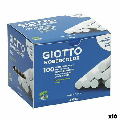 Chalks Giotto Robercolor White 16 Units 100 Pieces-0