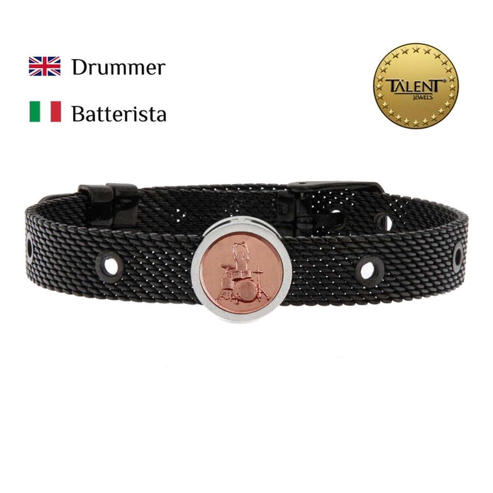 Unisex Bracelet Drummer Talent Jewels TJA-4-01-02-2-235 Black-1