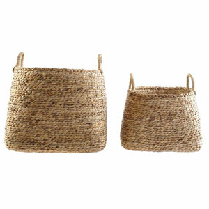 Basket set DKD Home Decor 44 x 44 x 45 cm Natural Brown Boho-0