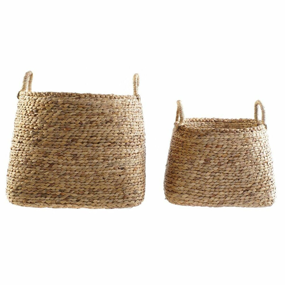 Basket set DKD Home Decor 44 x 44 x 45 cm Natural Brown Boho-0