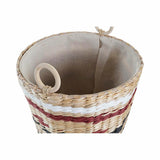 Basket set DKD Home Decor White Black Maroon Natural Natural Fibre (3 Pieces)-1
