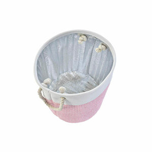 Basket set DKD Home Decor White Pink Lilac 40 x 40 x 49 cm 4 Kg 3 Pieces (2 Units)-1