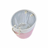 Basket set DKD Home Decor White Pink Lilac 40 x 40 x 49 cm 4 Kg 3 Pieces (2 Units)-1