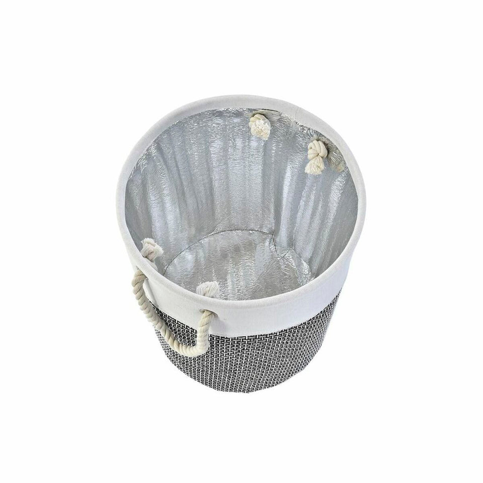 Basket set DKD Home Decor White Brown Grey 40 x 40 x 49 cm 4 Kg 3 Pieces (2 Units)-1