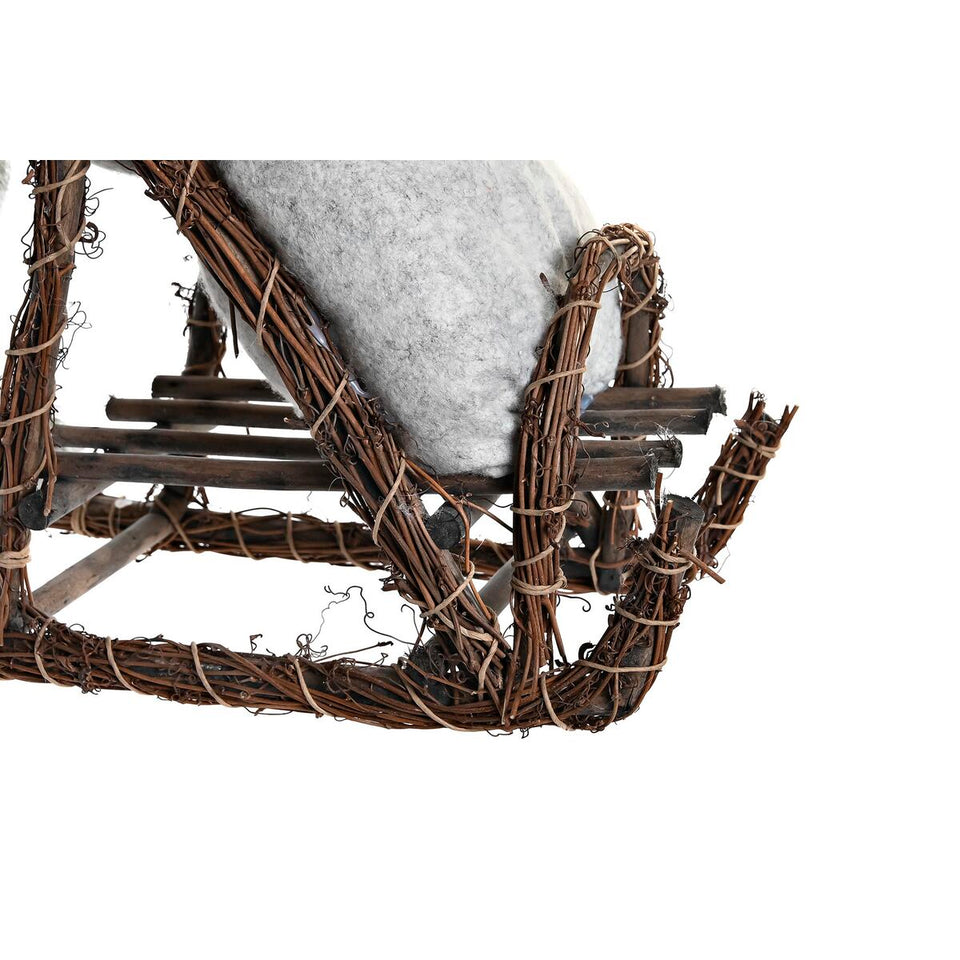 Christmas bauble DKD Home Decor Father Christmas Grey Wood 42 x 22 x 48 cm-2