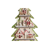 Christmas Tree DKD Home Decor Red Tree Blue Pink Wood Green (23 x 9 x 47 cm) (2 Units)-3