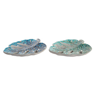 Centerpiece DKD Home Decor Blue Green Resin Crystal 45 x 36 x 9 cm 43 x 36 x 9 cm (2 Units)-0