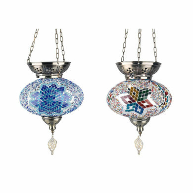 Ceiling Light DKD Home Decor 25 x 25 x 49 cm Crystal Metal Multicolour 25 x 25 x 40 cm 50 W (2 Units)-0