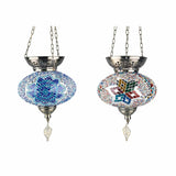 Ceiling Light DKD Home Decor 25 x 25 x 49 cm Crystal Metal Multicolour 25 x 25 x 40 cm 50 W (2 Units)-0