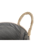 Basket set DKD Home Decor Natural Fibre Pompoms 40 x 40 x 35 cm 41 x 37 x 36 cm-2