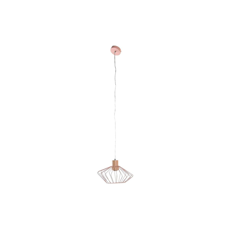 Ceiling Light DKD Home Decor 34 x 34 x 21 cm Silver Black Grey Pink Metal White 50 W 60 W Pinewood-1