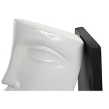 Bookend DKD Home Decor White Golden Resin Modern Face 30,5 x 10 x 22 cm (2 Units)-3