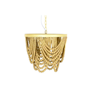 Ceiling Light DKD Home Decor Metal Brown Yellow 50 W MDF Wood (35 x 35 x 95 cm)-3