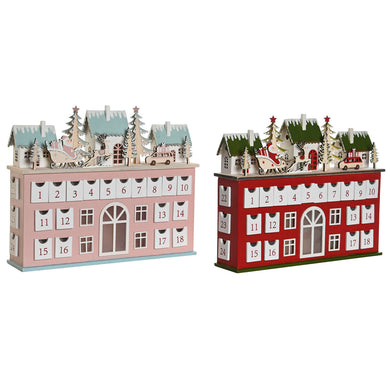 Advent Calendar DKD Home Decor Wood 37,5 x 8,5 x 31 cm (2 Units)-0