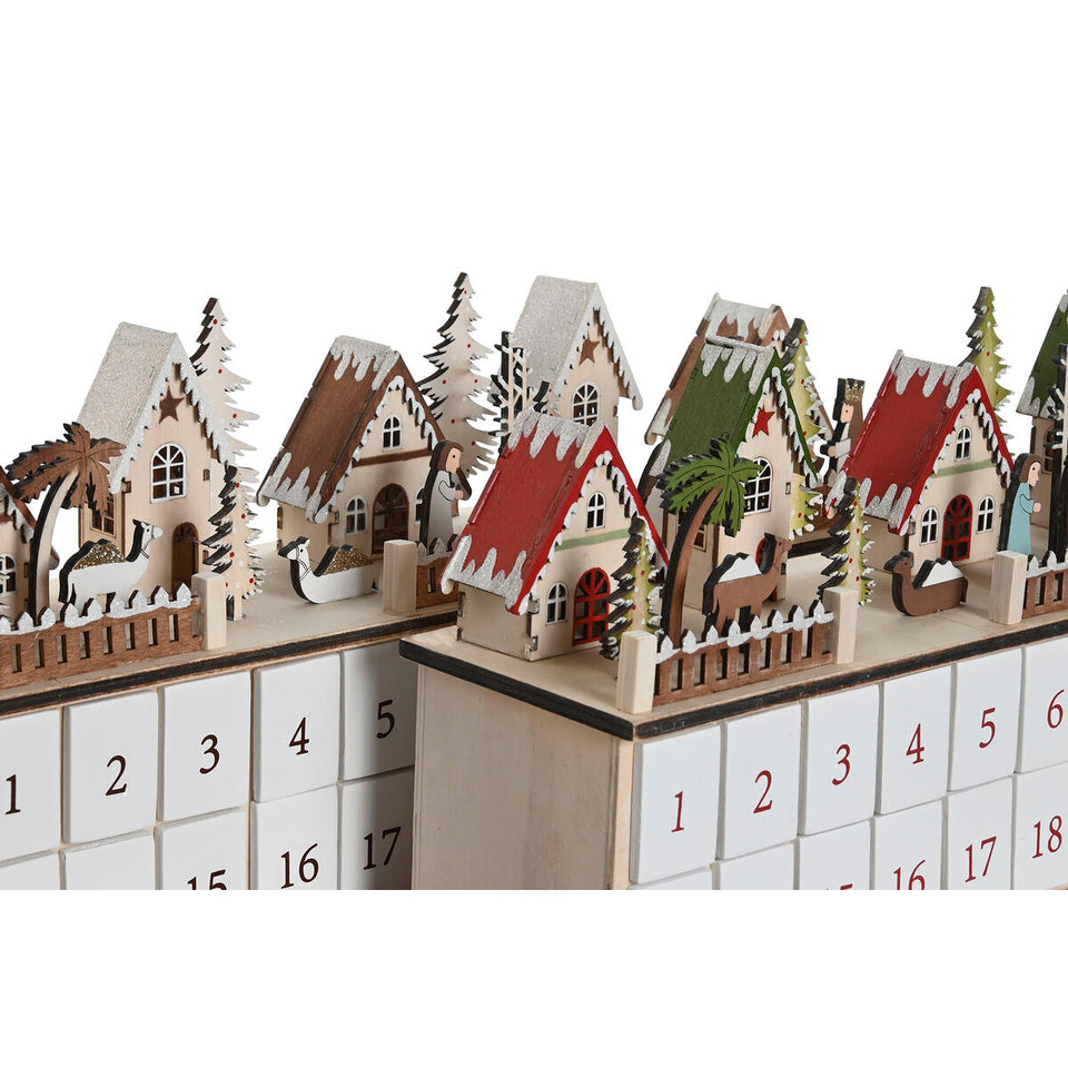 Advent Calendar DKD Home Decor Wood 45 x 11 x 23 cm (2 Units)-1