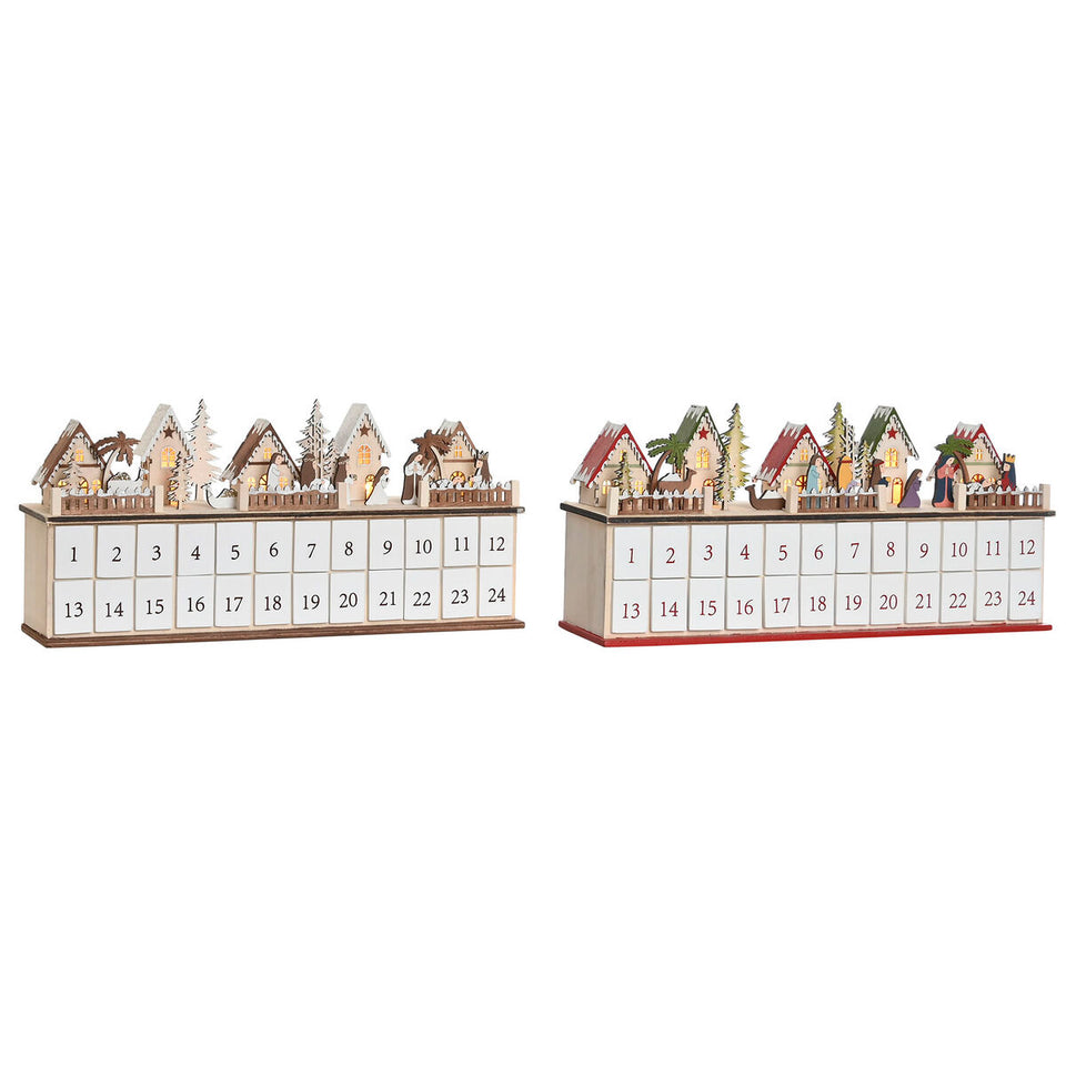 Advent Calendar DKD Home Decor Wood 45 x 11 x 23 cm (2 Units)-2