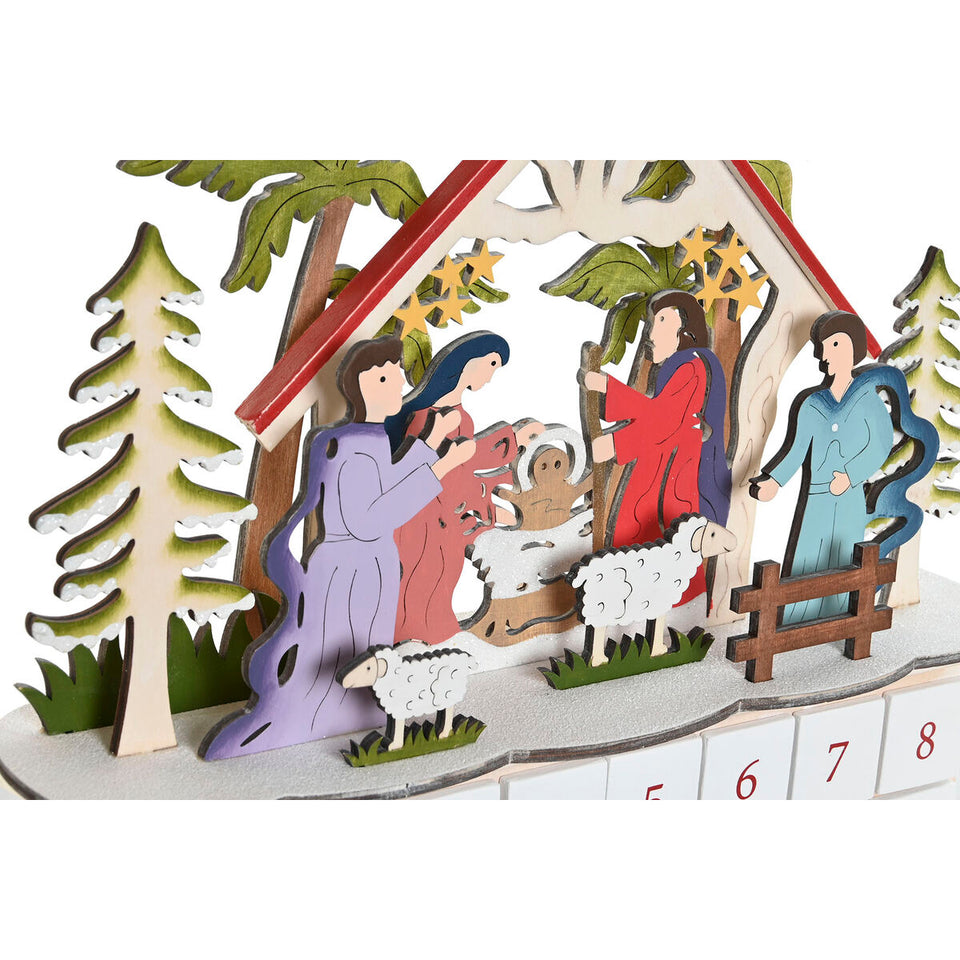 Advent Calendar DKD Home Decor Wood 34 x 8,5 x 36,5 cm (2 Units)-1