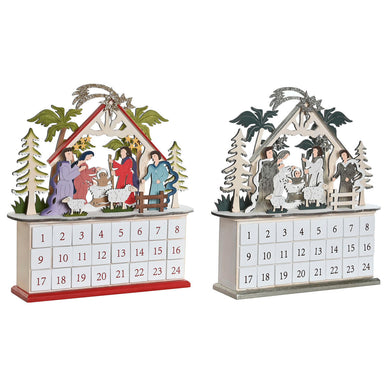 Advent Calendar DKD Home Decor Wood 34 x 8,5 x 36,5 cm (2 Units)-0