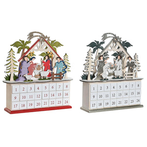 Advent Calendar DKD Home Decor Wood 34 x 8,5 x 36,5 cm (2 Units)-0