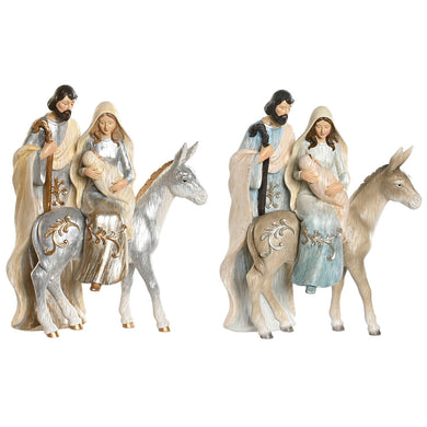 Christmas nativity set DKD Home Decor Blue White Brown Silver Resin 23,5 x 16 x 32 cm (2 Units)-0
