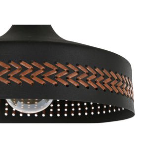 Ceiling Light DKD Home Decor Brown Black Cream Metal 50 W 35 x 35 x 20 cm (2 Units)-4