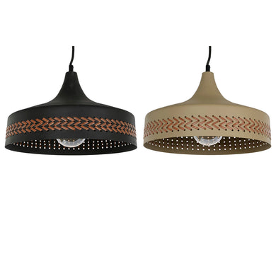 Ceiling Light DKD Home Decor Brown Black Cream Metal 50 W 35 x 35 x 20 cm (2 Units)-0